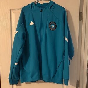 Adodas Charlotte FC Full-Zip Hoodie with Logo